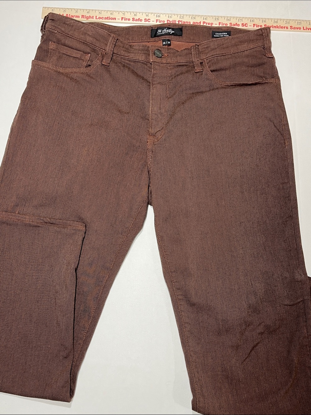 34 Heritage‎ Charisma Brown Straight Leg Jeans Men’s 38x34 Stretch Denim